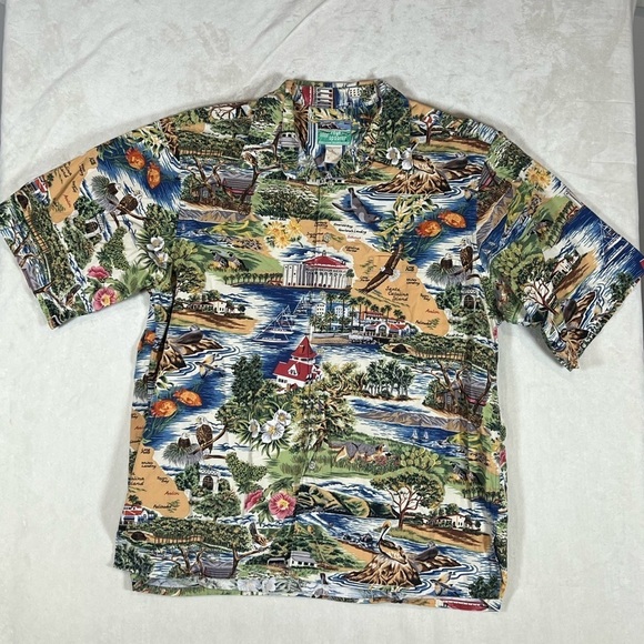 Reyn Spooner Large Classic Short Sleeve Button Front Hawaii Shirt Tiki Bowling - Picture 1 of 11